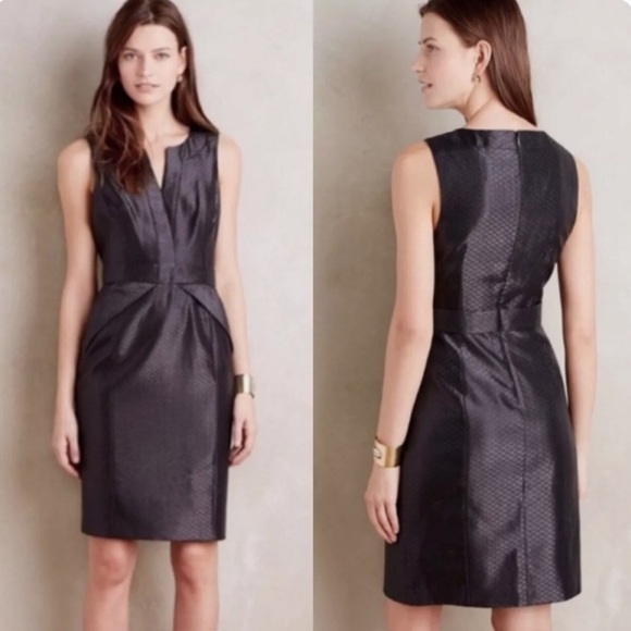 Maeve Dresses & Skirts - Anthropologie Maeve Cross Front Black Sheath
Dress Sz 8 Timeless Old Money Chic